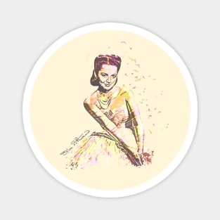 Olivia de Havilland Retro Fan Art Sketch Magnet